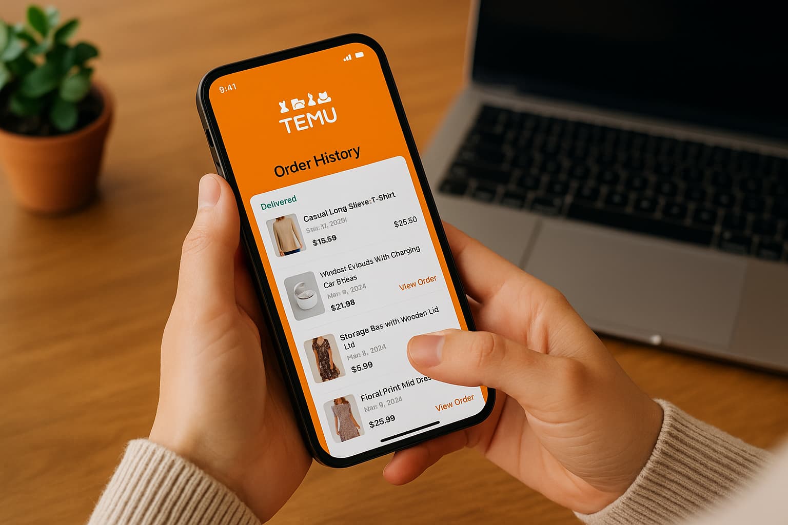 Visualizzare la cronologia degli ordini Temu in modo facile