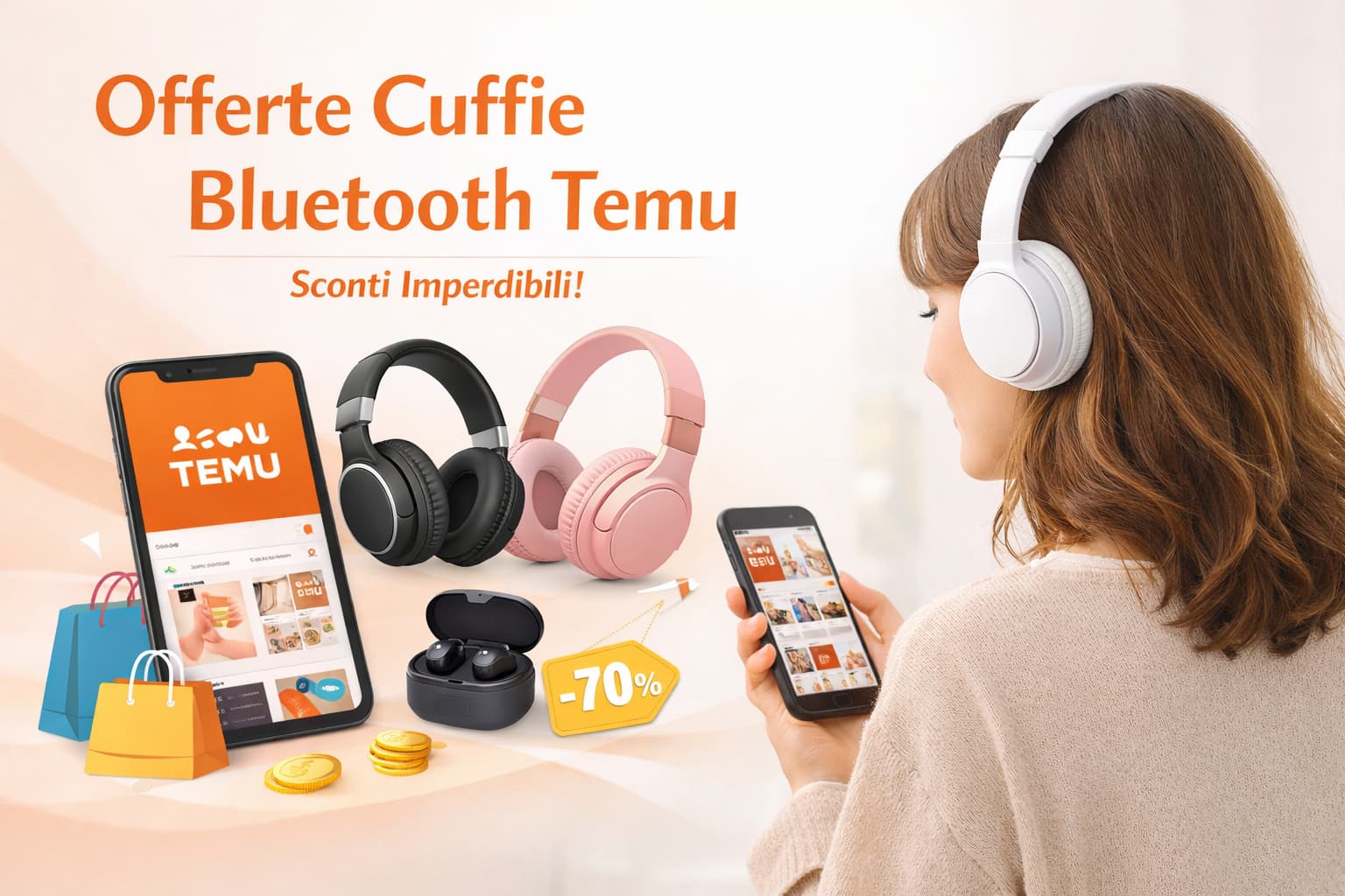 Offerte cuffie Bluetooth Temu: qualità e risparmio